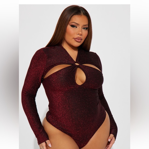 Dark red bodysuit, XL - Picture 2 of 4